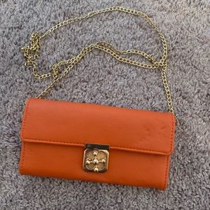 Orange wallet crossbody